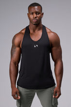 Front View of Black Elevate Bamboo Stringer Tank