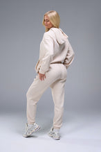 Back View of White TLF Elevate Waffle Tech Hoodie, featuring kangaroo pockets, and double panel hoodie designed for all day wear