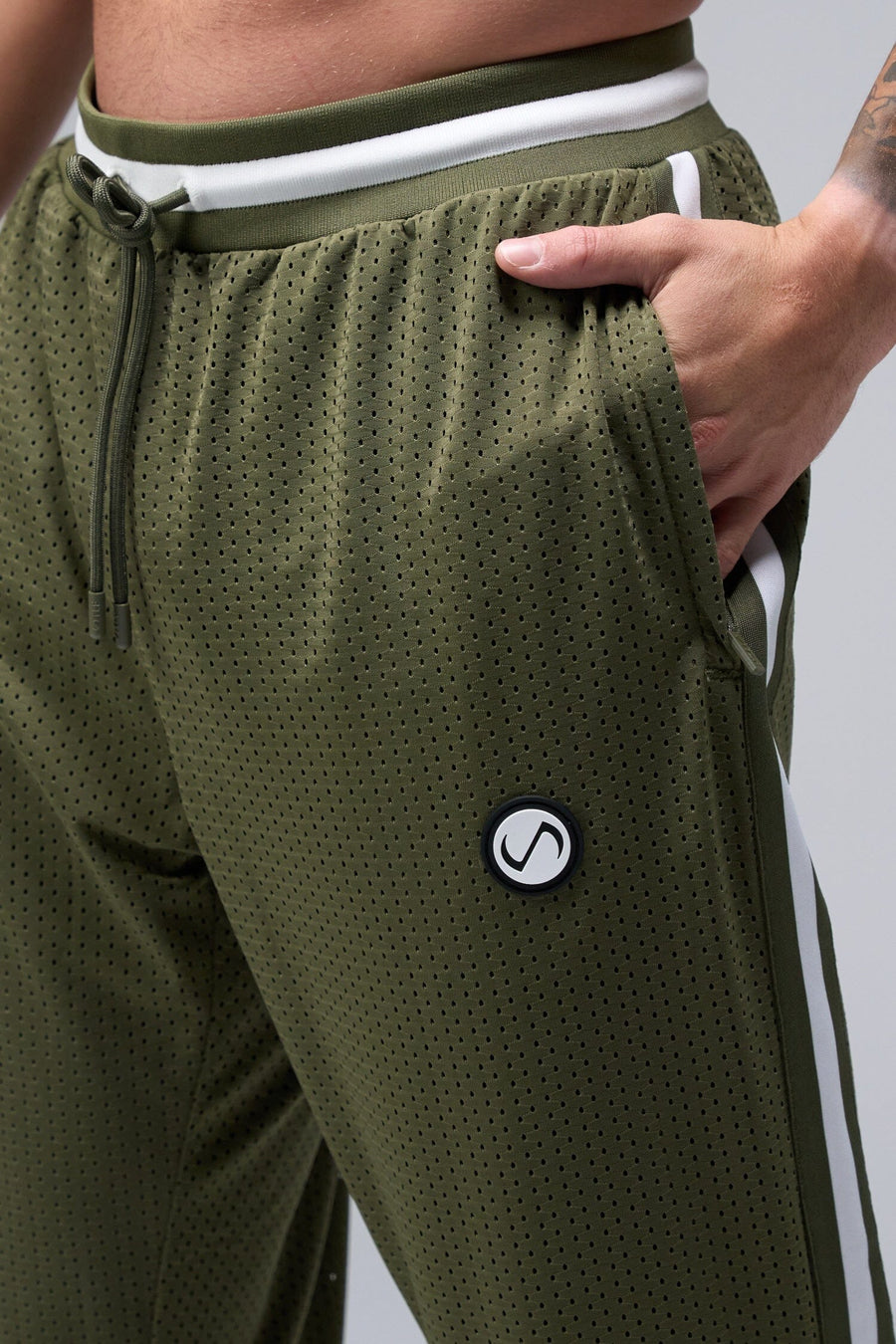 Front view of Evolve Mesh Track Pants – Men’s Joggers & Sweatpants  Marshland 