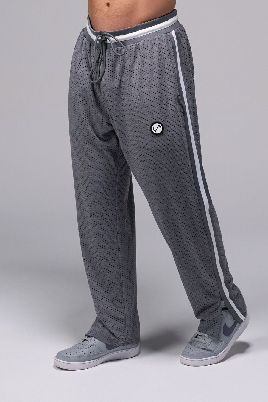 Front View of Evolve Mesh Track Pants – Men’s Joggers & Sweatpants - Quiet Shade 