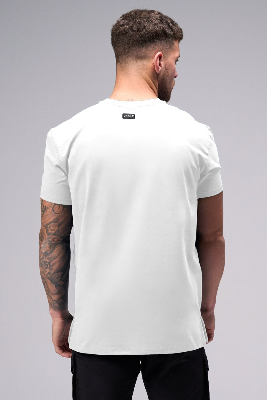 Back View Of Further Script Swole Tee – Mens Short Sleeves– White - 2