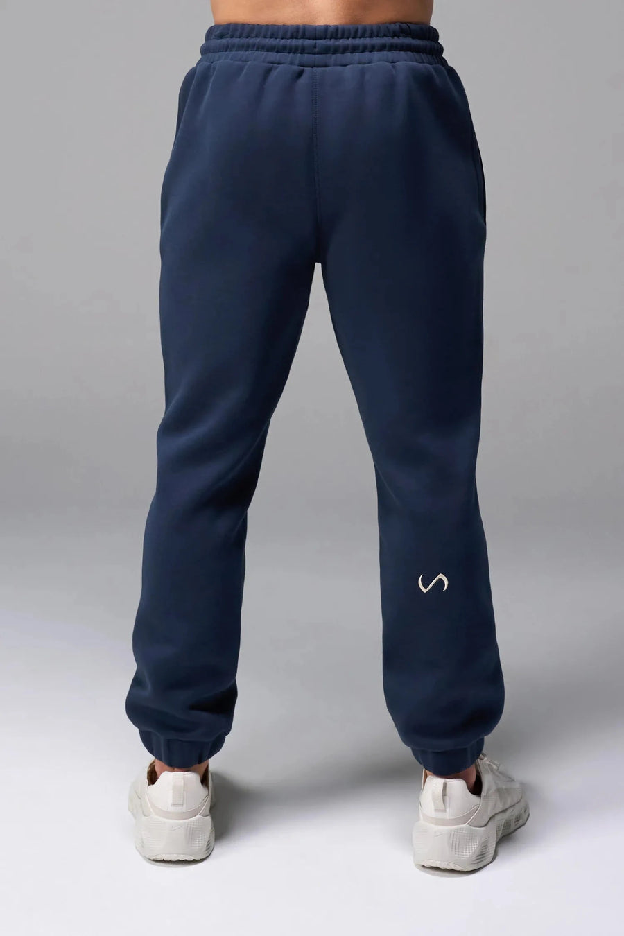 Front View of Blue TLF GTS Scuba Tech Joggers, featuring an athletic relaxed fit with zipper pockets