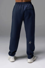 Back View of Blue TLF GTS Twill Tech Joggers, featuring contrast stitching, zippered pockets, and next level style and function
