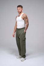 Front View Of Men's GTS Vital Terry Cargo Joggers in Sage