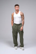 Front View Of Men's GTS Vital Terry Cargo Joggers in Sage