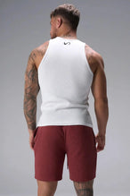 Front View of Red TLF GTS Waffle Tech Shorts, featuring a 7 Inch inseam, an athletic relaxed fit with zipper pockets designed for all day wear