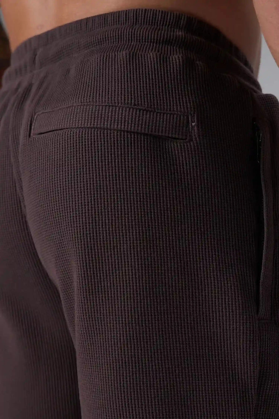 Front View of Purple TLF GTS Waffle Tech Shorts, featuring a 7 Inch inseam, an athletic relaxed fit with zipper pockets designed for all day wear