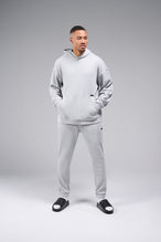 Front View of Gray TLF GTS Waffle Tech Hoodie, featuring kangaroo pockets, and double panel hoodie designed for all day wear