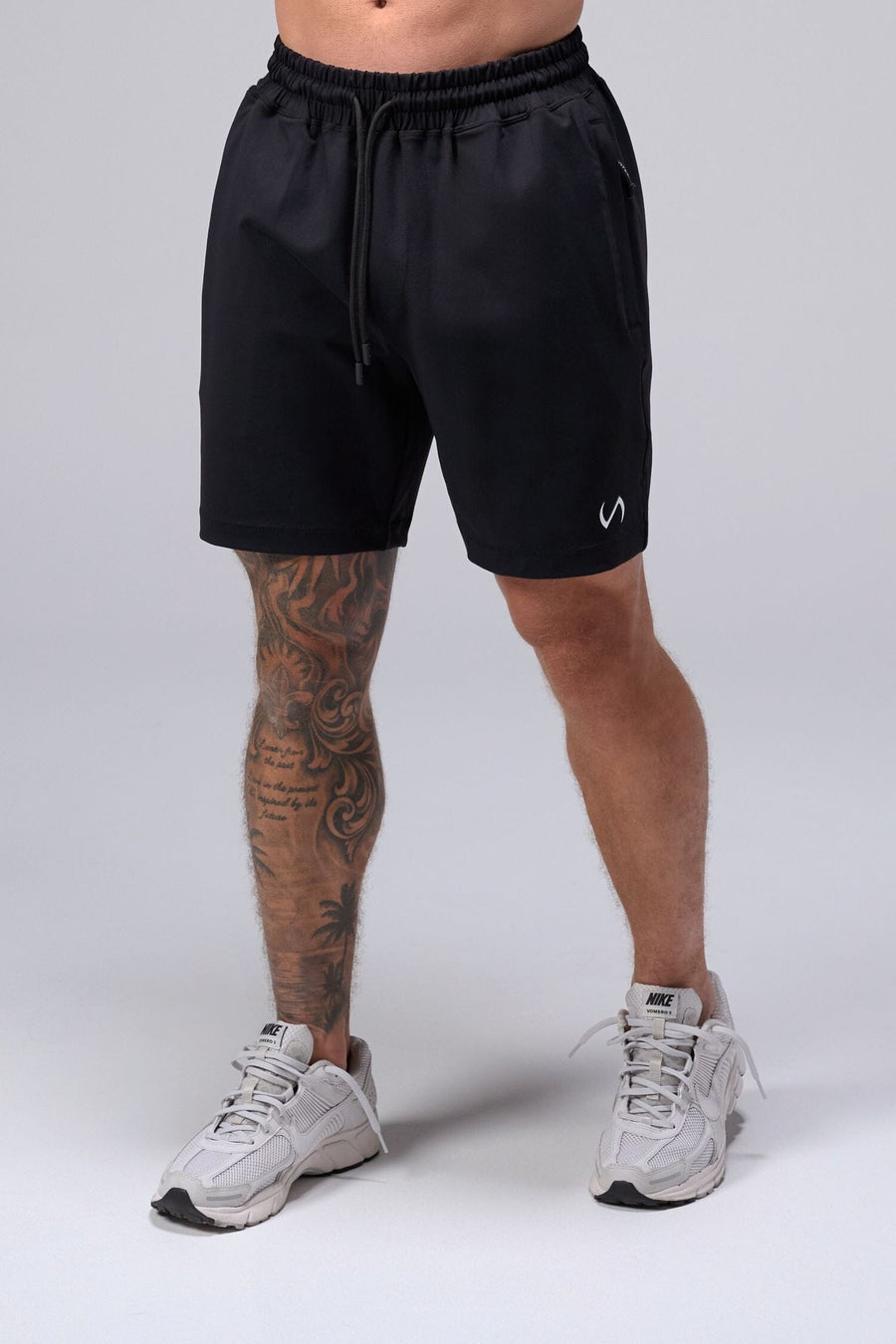 Front View Of Men's Gym-To-Street® 6.5" Shorts in black