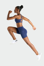 Back View of Deep Navy Hyper Power Side Pockets Gym Shorts