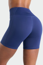 Back View of Deep Navy Hyper Power Side Pockets Gym Shorts