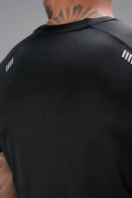 Back View of Black the TLF Infi Cool Lightweight Cooling Shirt engineered with cooling fabric technology, raglan sleeves and laser cut perforations. 