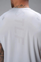 Back View of Gray the TLF Infi Cool Lightweight Cooling Shirt engineered with cooling fabric technology, raglan sleeves and laser cut perforations. 