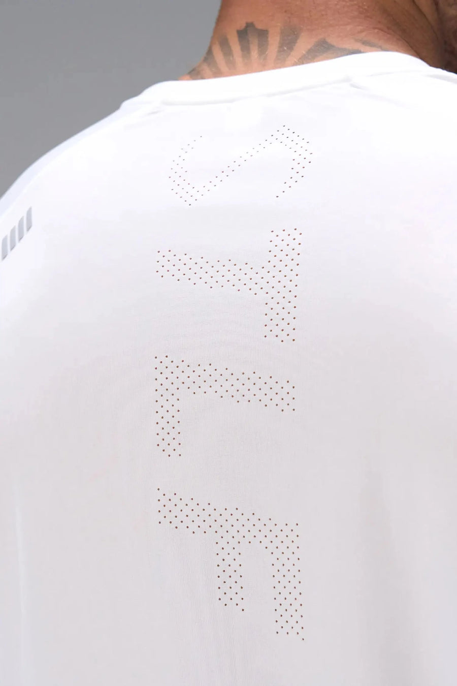 Back View of White the TLF Infi Cool Lightweight Cooling Shirt ...