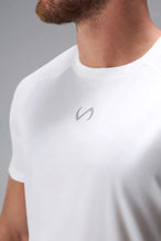Front View of White the TLF Infi Cool Lightweight Cooling Shirt engineered with cooling fabric technology, raglan sleeves and laser cut perforations