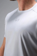 Front View of Gray the TLF Infi Cool Lightweight Cooling Shirt engineered with cooling fabric technology, raglan sleeves and laser cut perforations. 