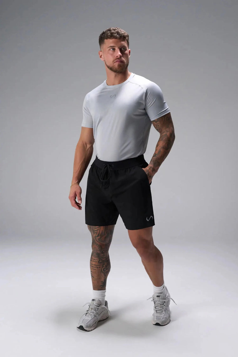 Front View of Gray the TLF Infi Cool Lightweight Cooling Shirt engineered with cooling fabric technology, raglan sleeves and laser cut perforations. 