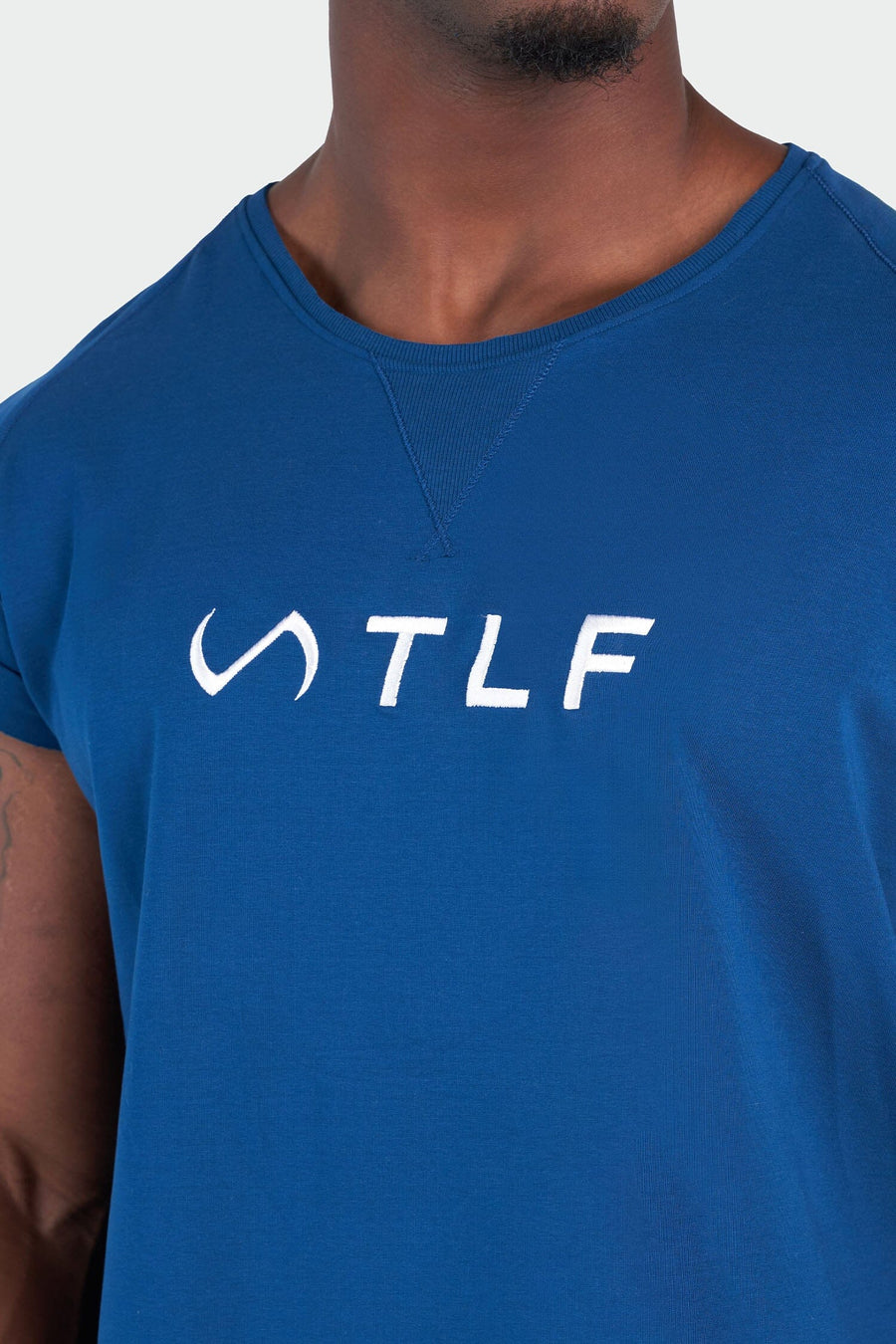 Front View of Deep Sapphire Jacked AF Sweatshirt