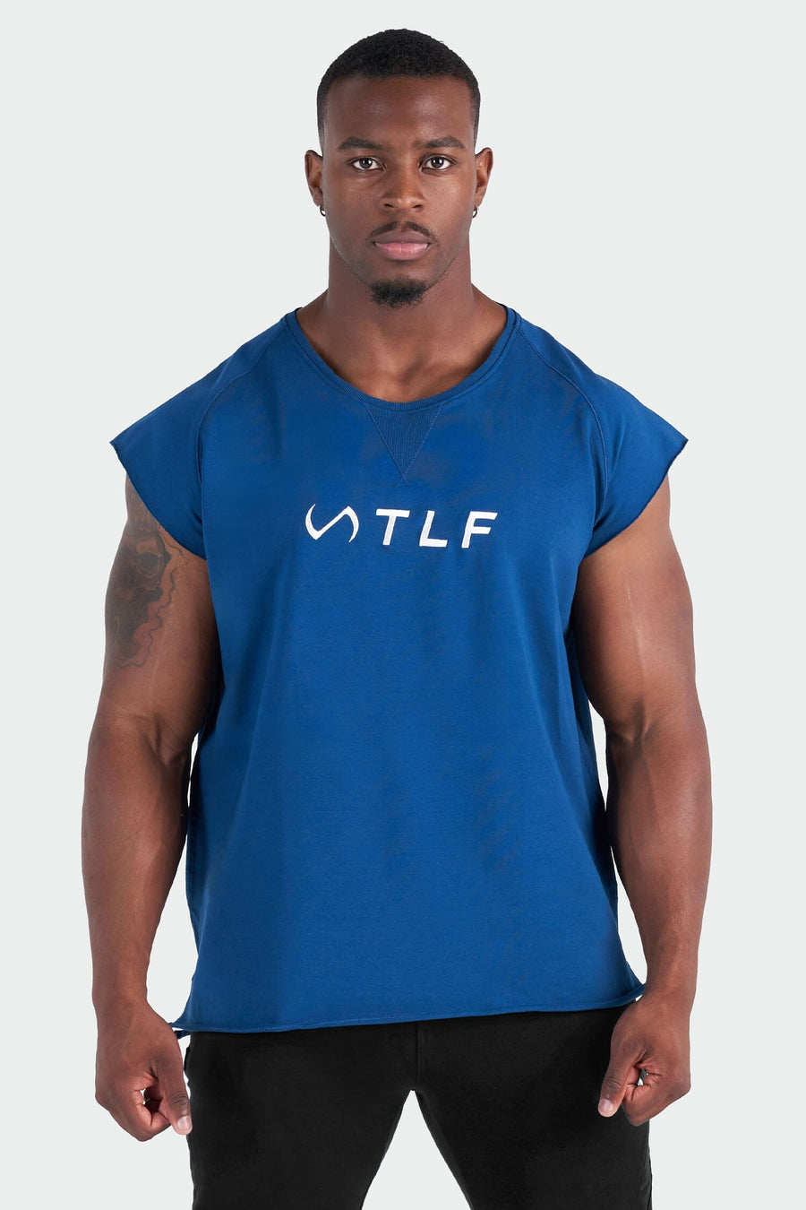 Front View of Deep Sapphire Jacked AF Sweatshirt