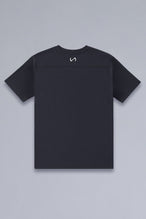 Back View of Black TLF Lifting Crew Cotton Luxe Oversized Tee featuring a 2-tone graphic print design across the chest.  