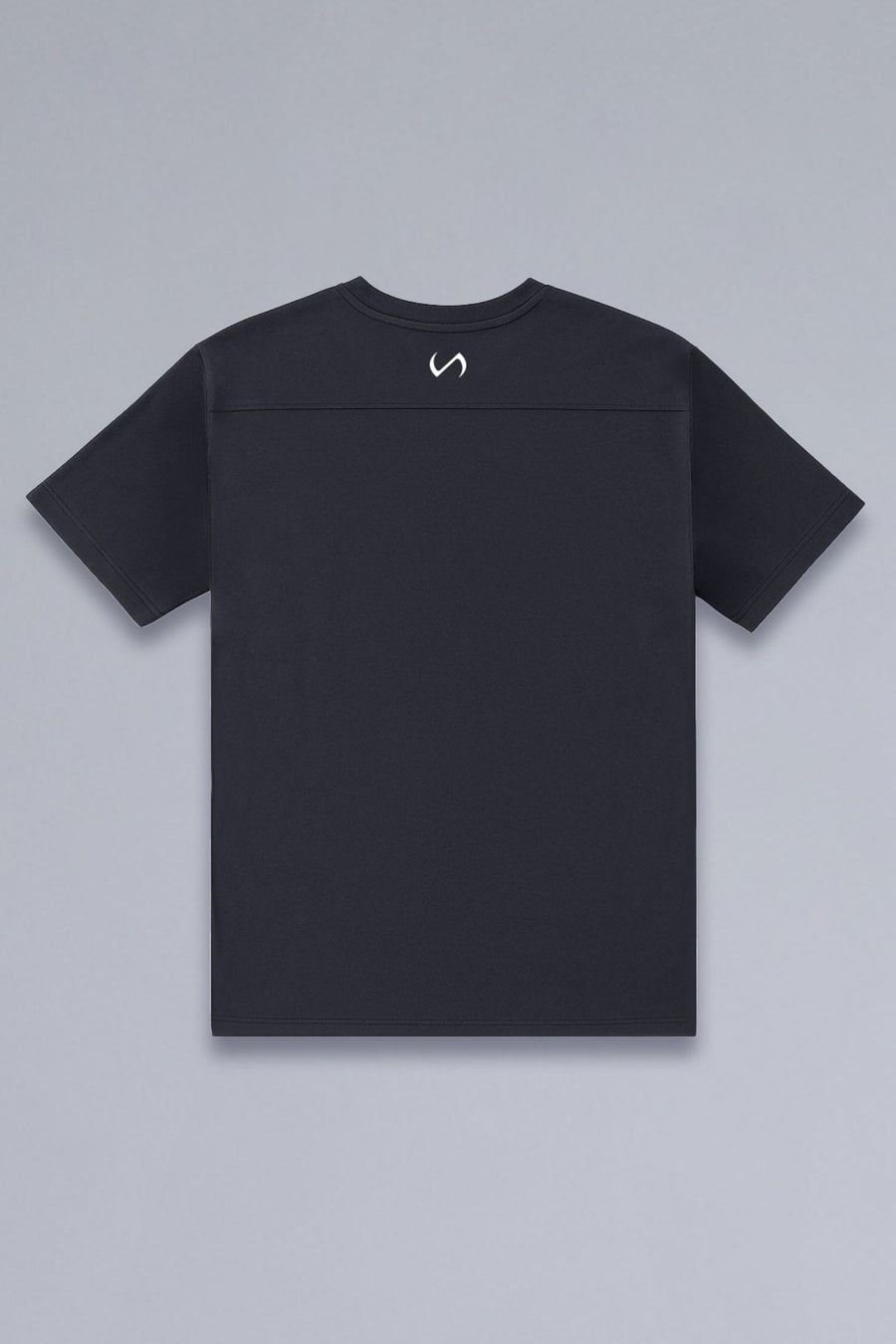 Back View of Black TLF Lifting Crew Cotton Luxe Oversized Tee featuring a 2-tone graphic print design across the chest.  