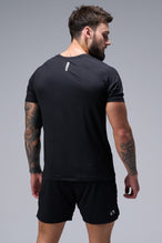 Back View of Black TLF Micro Mesh 6.5 Inch Shorts, featuring zippered pockets, 6.5” inch inseam and adjustable waistband
