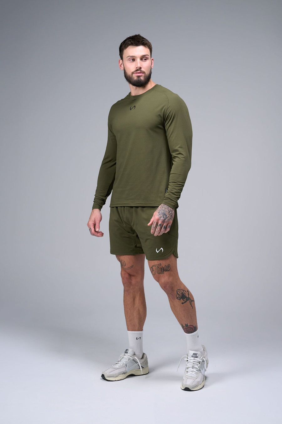 Front View of Marshland TLF Micro Mesh Long Sleeve Shirt, featuring raglan sleeves in Micro Mesh Fabric for breathability and performance
