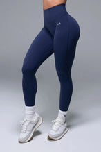Front View of Blue TLF NeoCloud™ Secret Glute Seam Leggings featuring our new secret glute seam technology to lift and shape your glutes. 