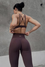 Back View of Brown TLF NeoCloud™ Secret Glute Seam Leggings featuring our new secret glute seam technology to lift and shape your glutes. 