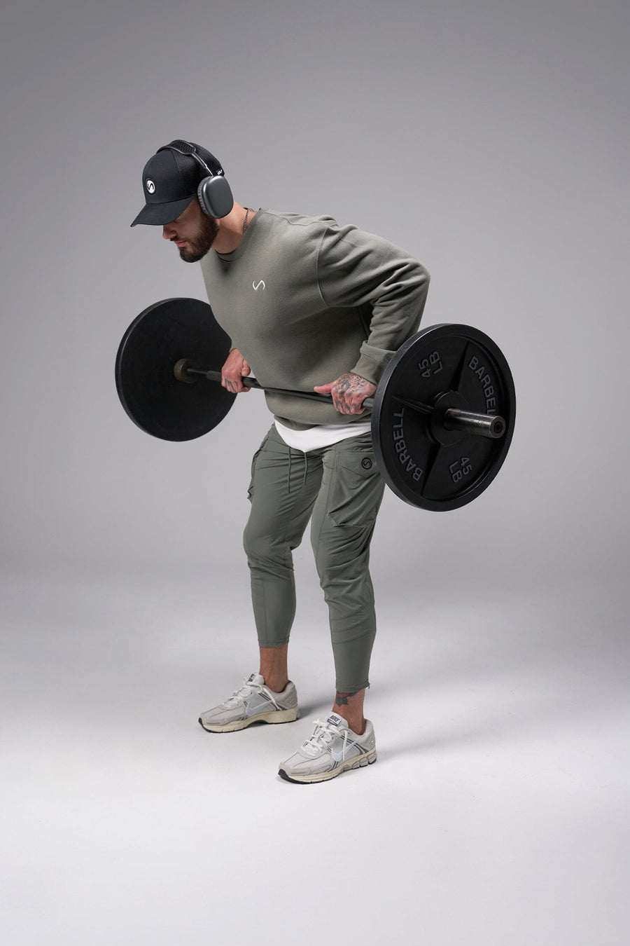 Front View of Sage Pivotal Crewneck Sweatshirt