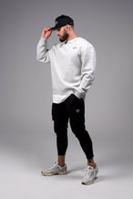 Front View of Light Heather Gray Pivotal Crewneck Sweatshirt