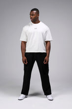 Front View Of Raw Edge Cropped Tee in White