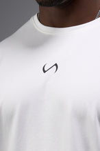 Front View Of Raw Edge Cropped Tee in White