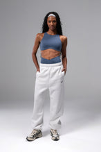 Front View of White Reset Oversized Sweatpants