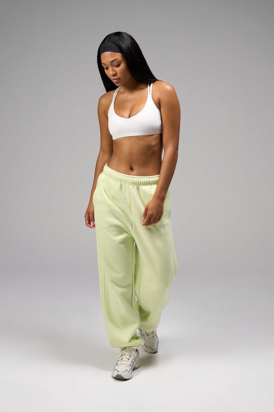 Front View of Pistachio Reset Oversized Sweatpants