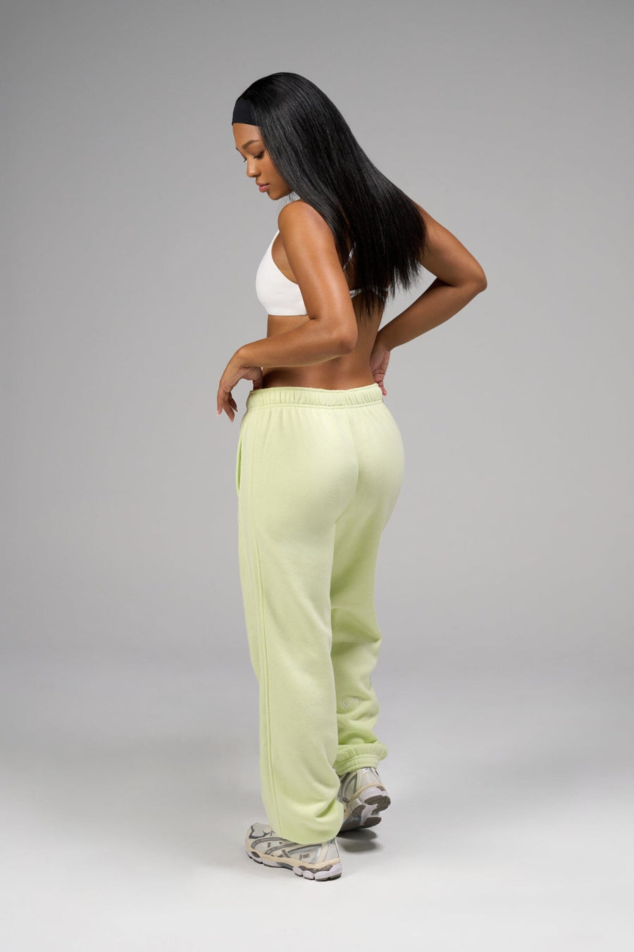 Back View of Pistachio Reset Oversized Sweatpants