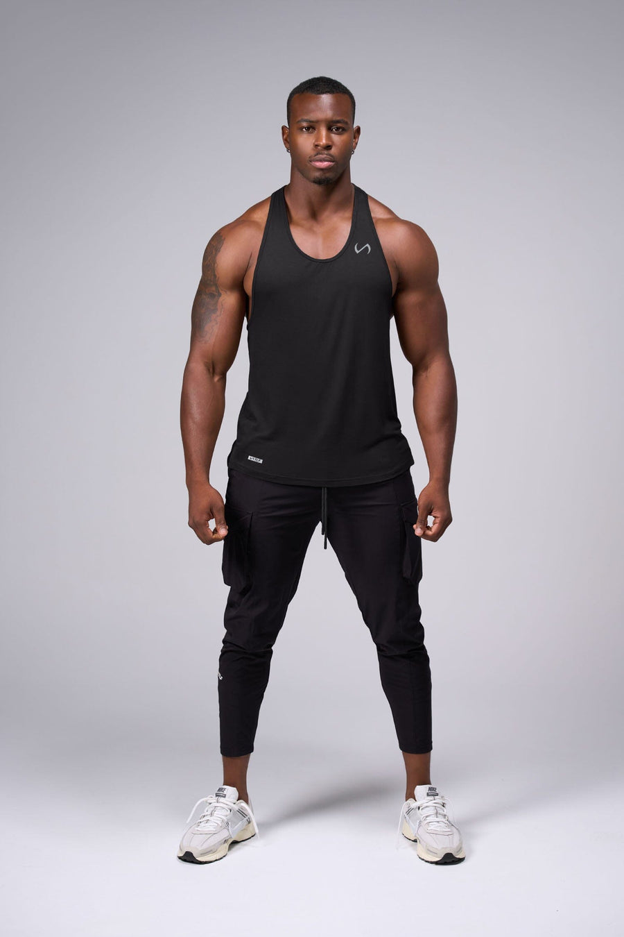 Front View of Tactic Performance Bamboo Tank in Black