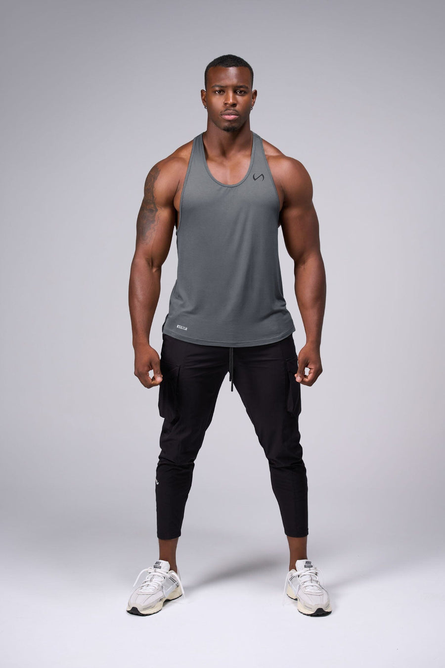 Front View Of Tactic Performance Bamboo Tank in Mineral