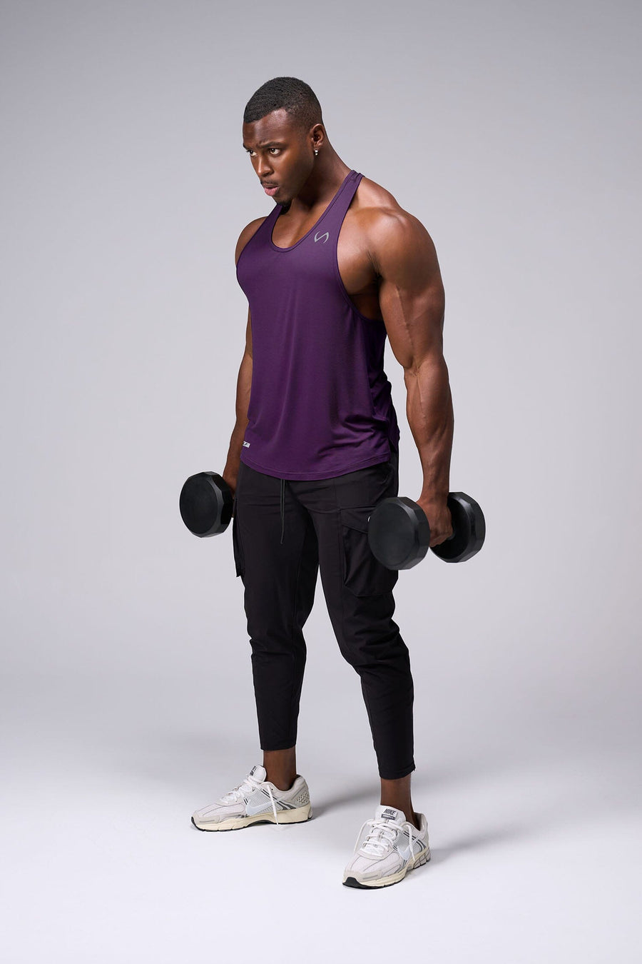 Front View Of Tactic Performance Bamboo Tank in Purple