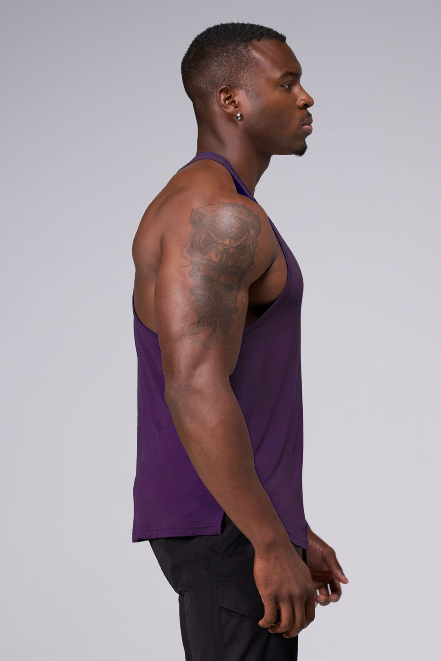 Side View Of Tactic Performance Bamboo Tank in Purple