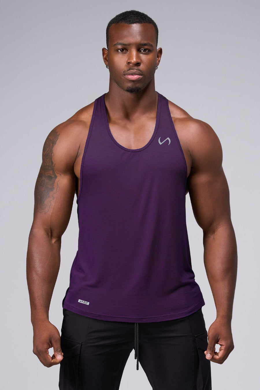 Front View Of Tactic Performance Bamboo Tank in Purple