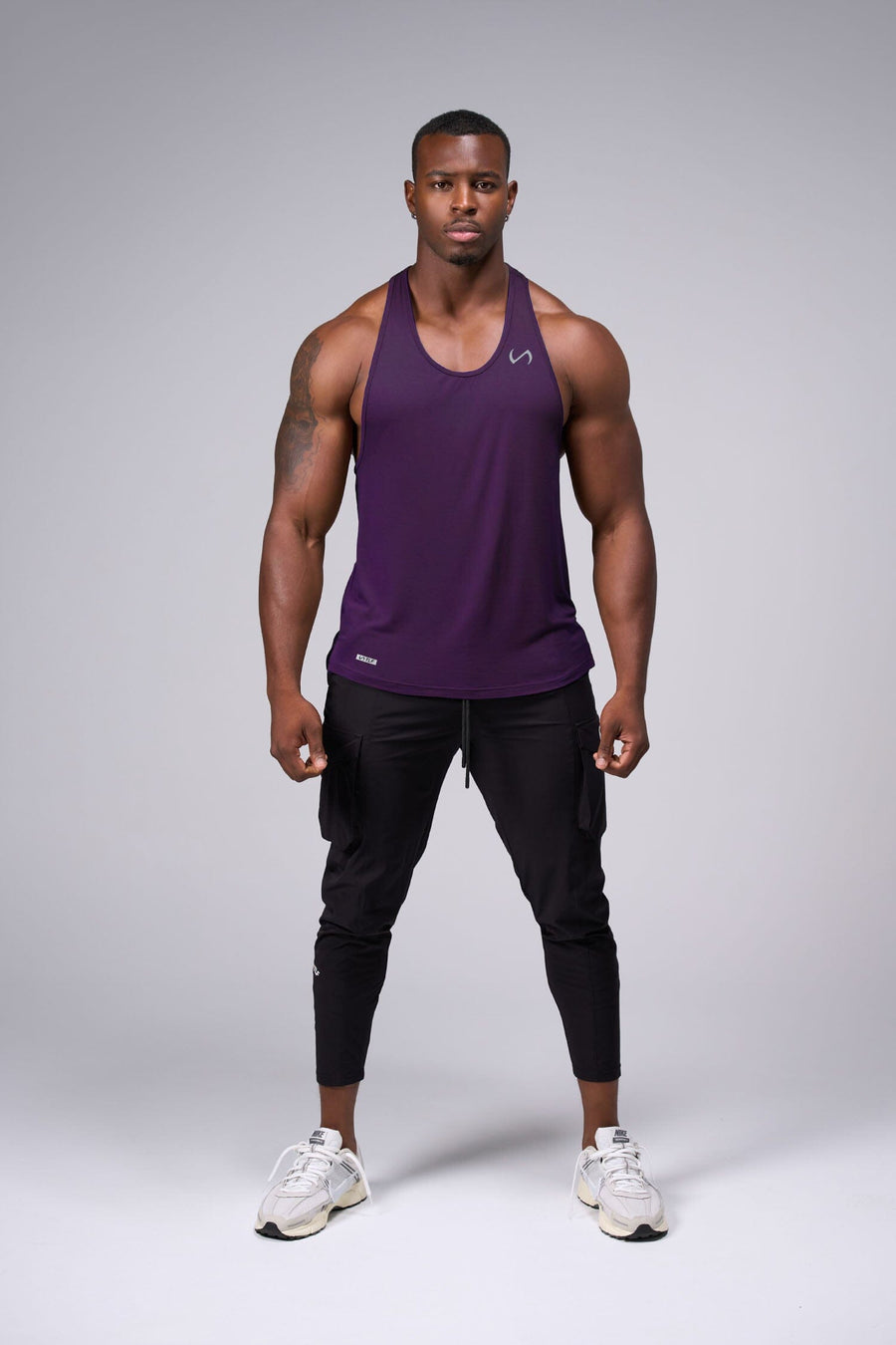 Front View Of Tactic Performance Bamboo Tank in Purple