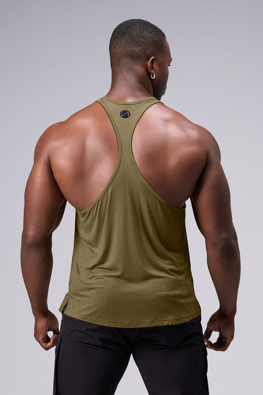Back View Of Tactic Performance Bamboo Tank in Olive Color