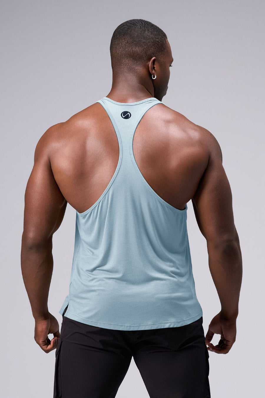 Back View Tactic Performance Bamboo Tank in Blue Fog