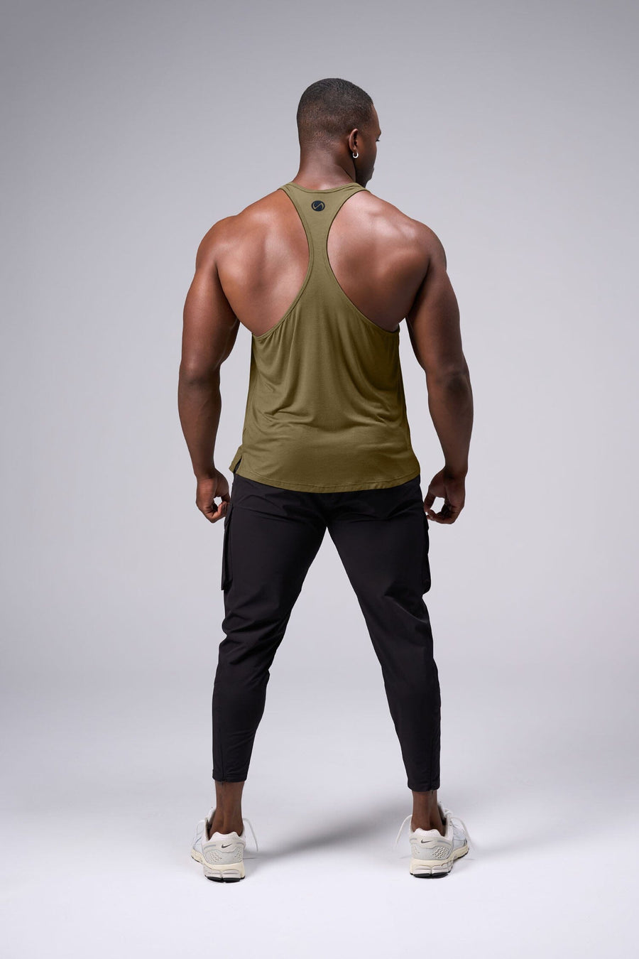 Back View Of Tactic Performance Bamboo Tank in Olive Color
