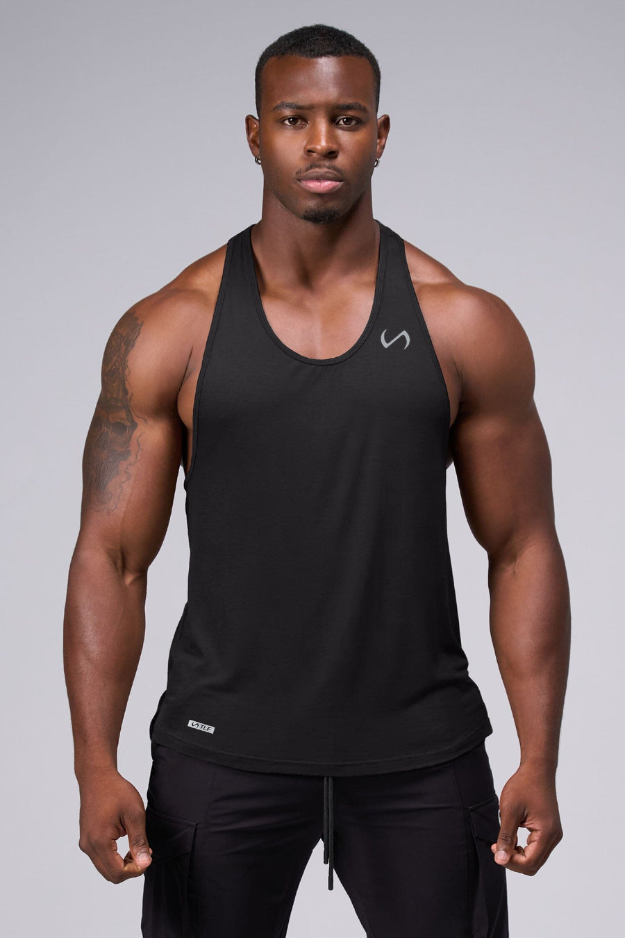 Front View of Tactic Performance Bamboo Tank in Black
