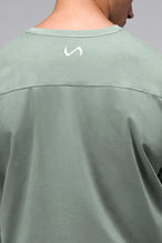 Back View Of Take Life Further Oversized Tee in Green