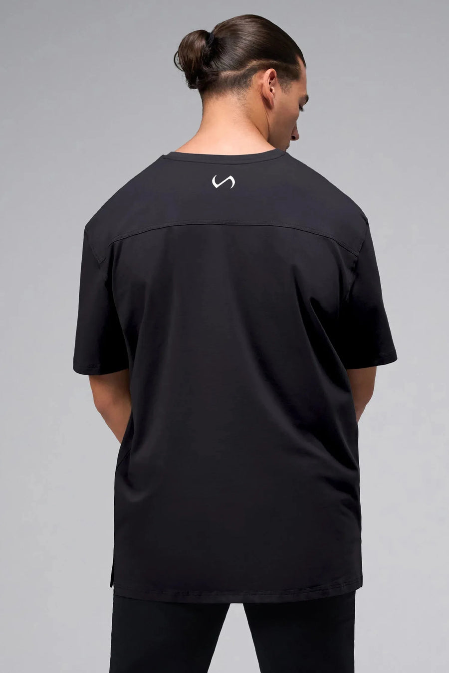 Back View Of Take Life Further Oversized Tee in Black