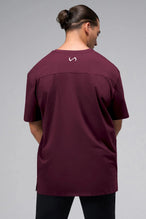 Back View Of Take Life Further Oversized Tee in Red