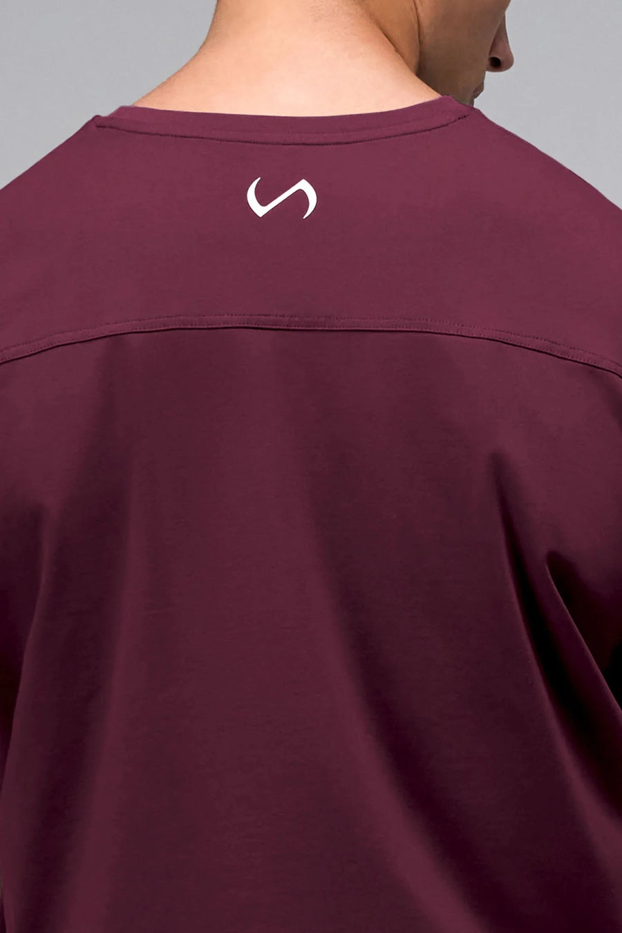 Back View Of Take Life Further Oversized Tee in Red